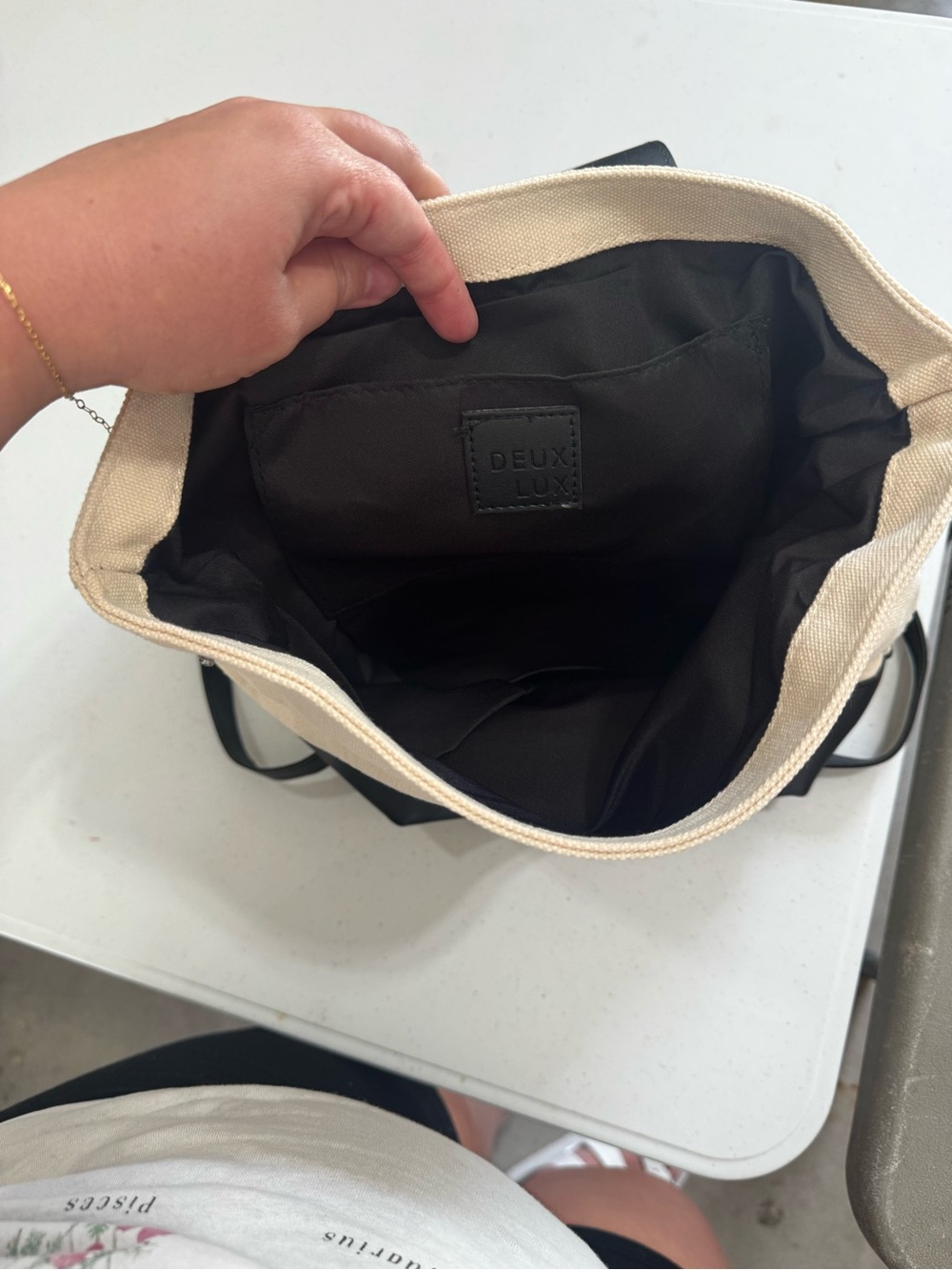 Deux Lux Canvas Tote with Black Lining - Picture 3 of 4